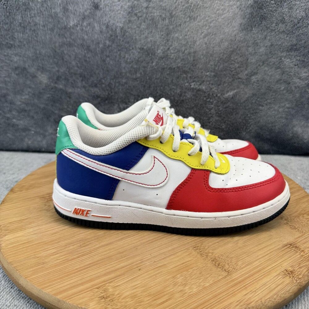 Nike Air Force 1 Low Shoes Boys Size 2.5Y Multicolor Casual Sneakers FN6978-657